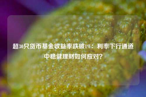 超30只货币基金收益率跌破1%：利率下行通道中稳健理财如何应对？